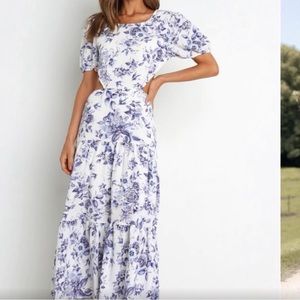 NWOT Petal and Pup blue and white floral dress